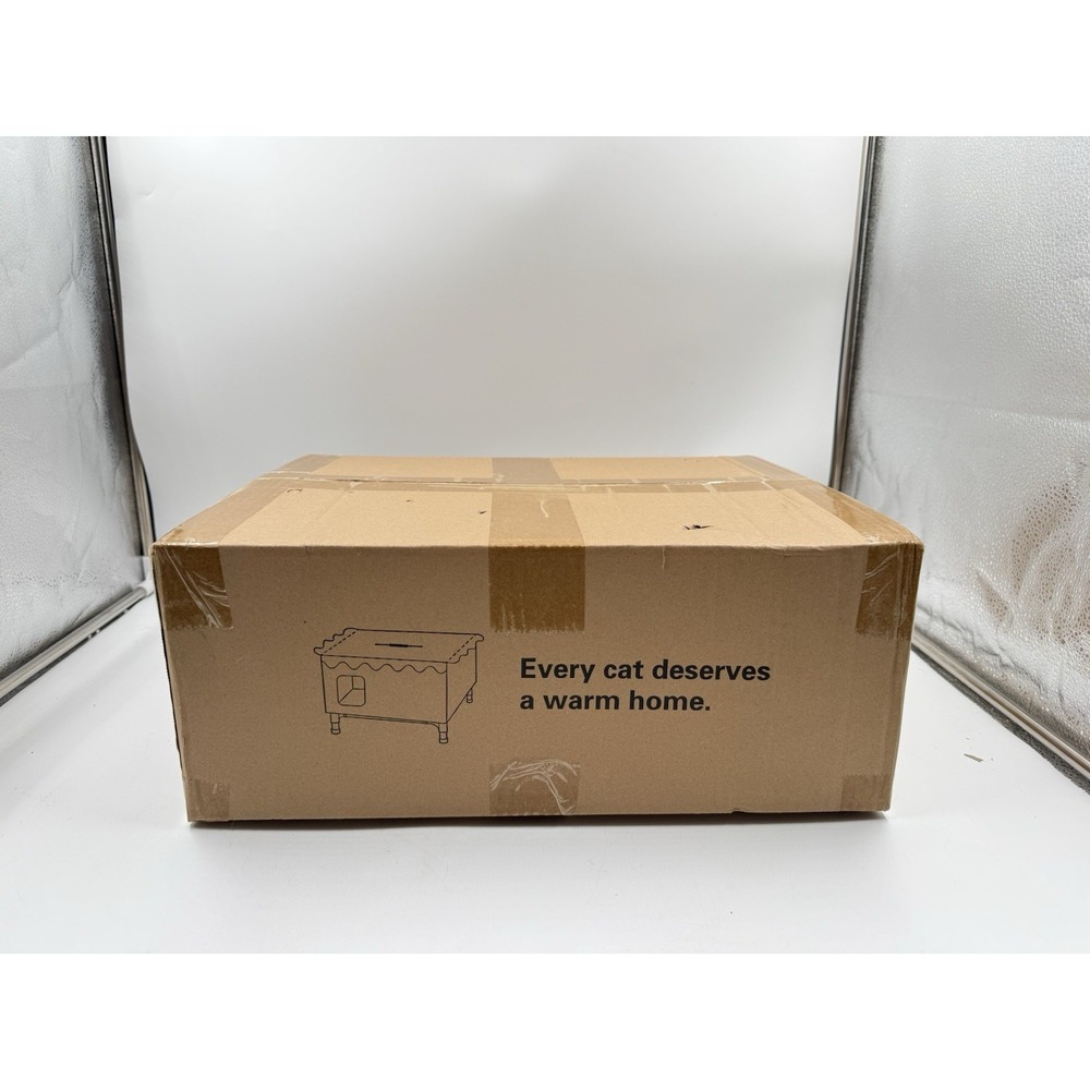 BNZ Indestructible Heated Cat House For Outside Winter Weatherproof Safe Escape